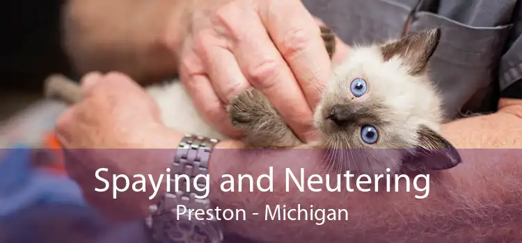 Spaying and Neutering Preston - Michigan